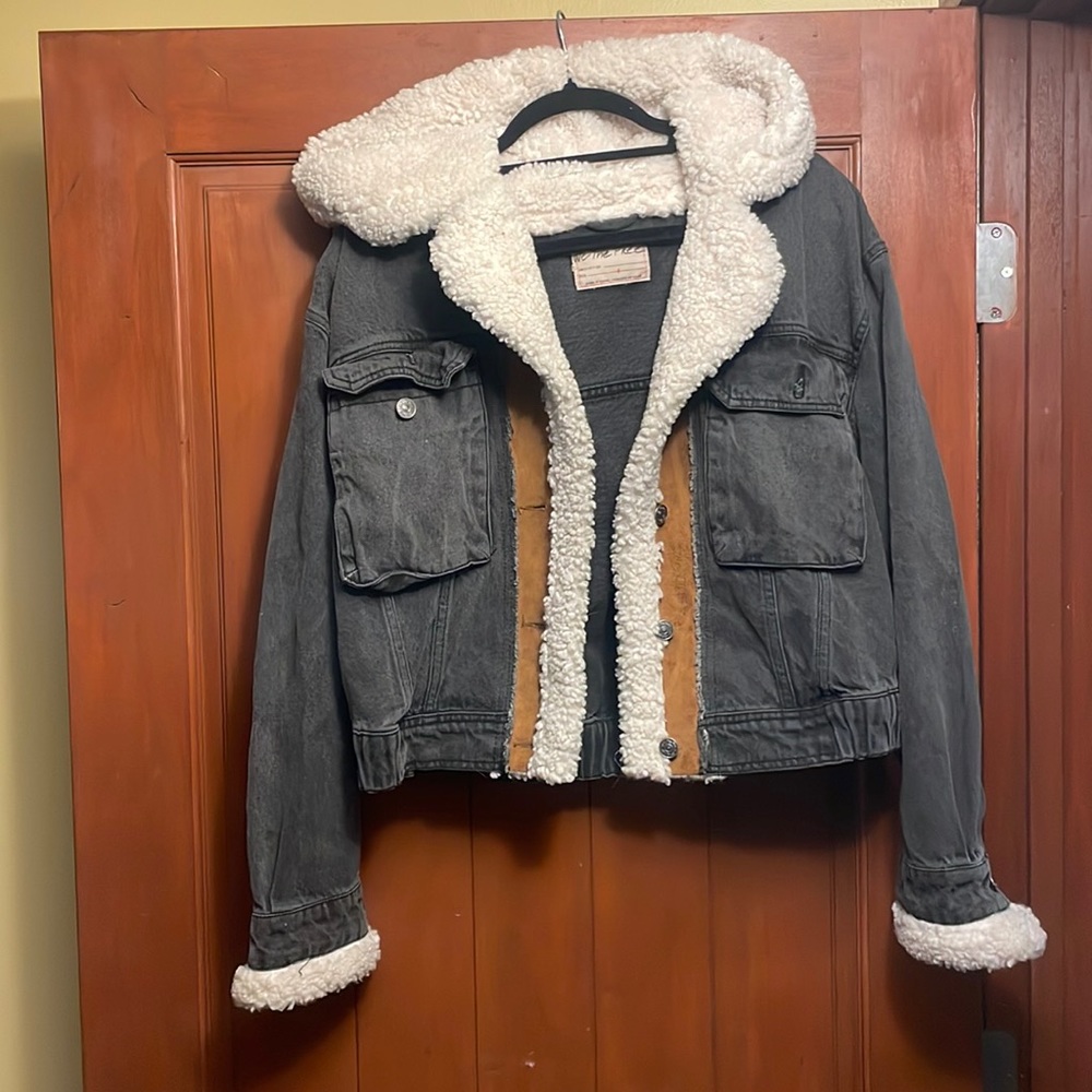 Free people Jean and suede jacket